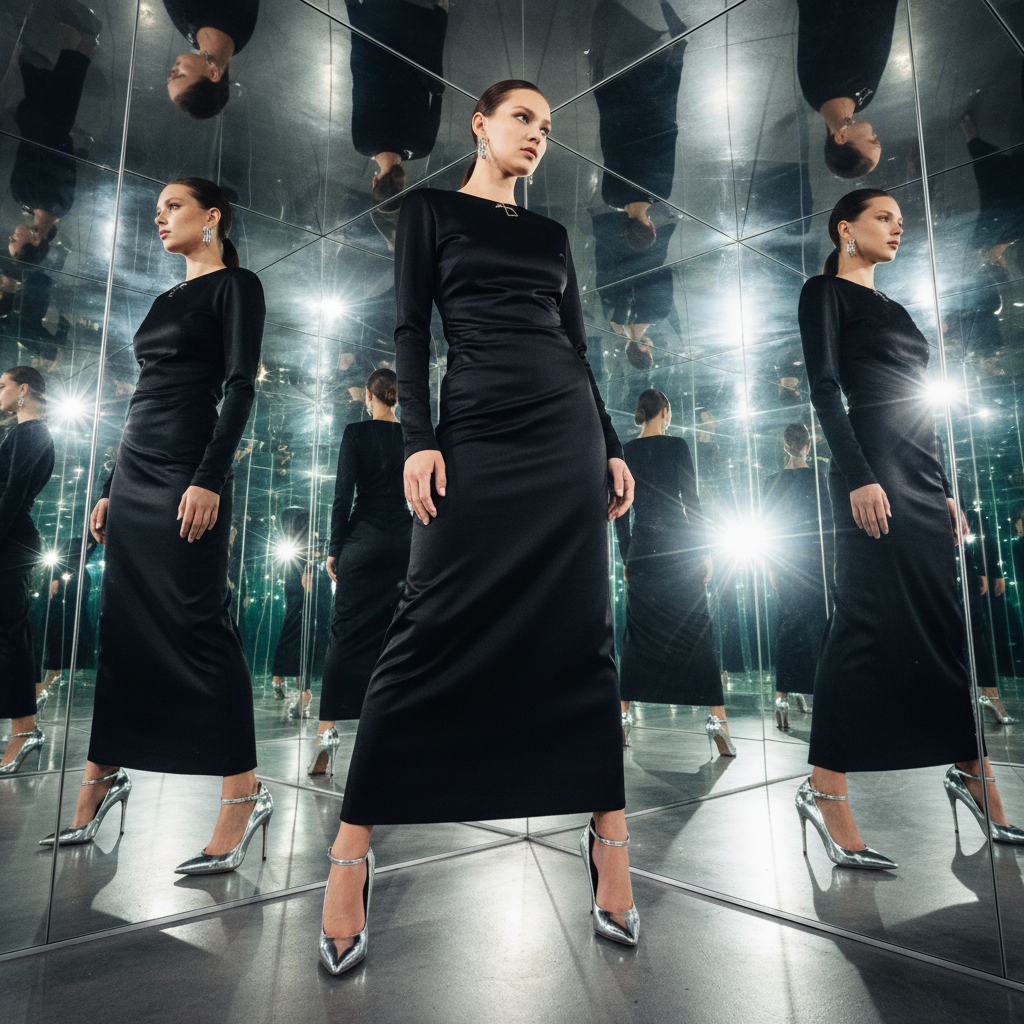 Novavox campaign in a mirrored hallway